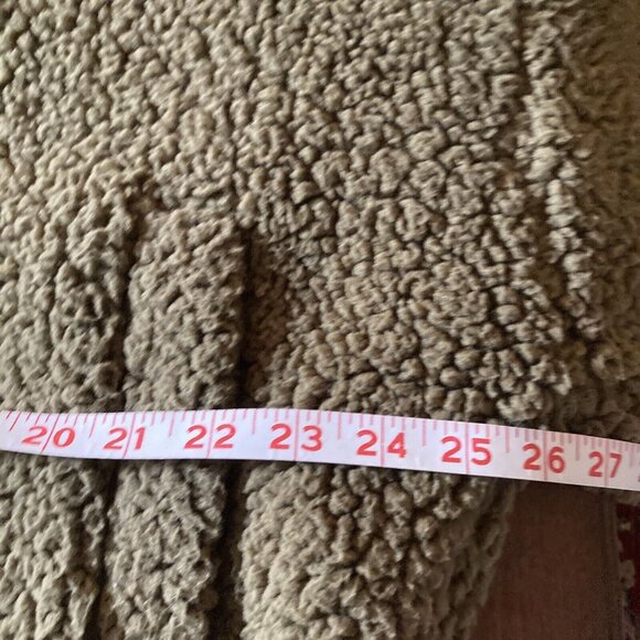 urban outfitters green Sherpa Jacket Size Small Oversized Cropped - Picture 5 of 6